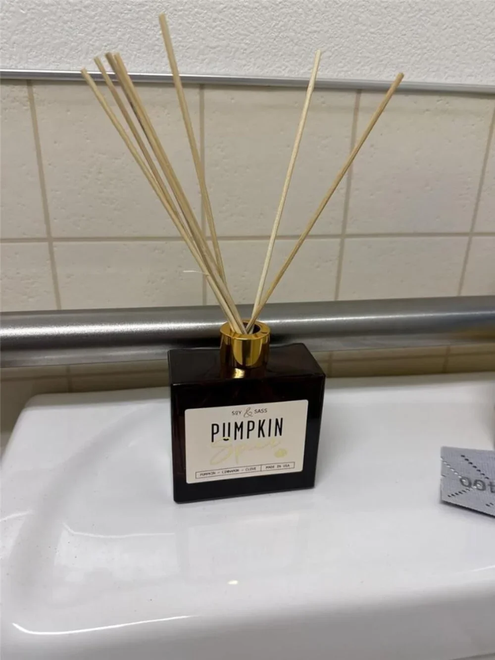 Pumpkin Spice Reed Diffuser, Fall Reed Diffuser Set - Infused w/Essential Oils